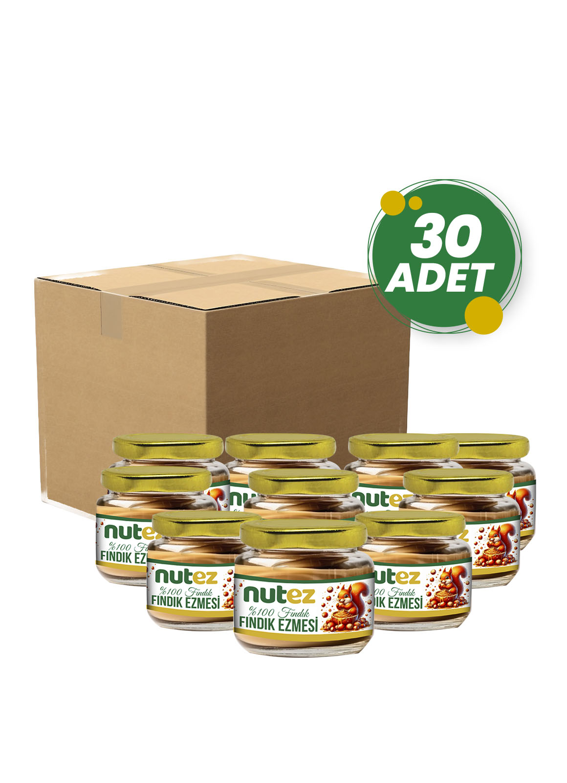 Fındık Ezmesi 30 Gr Şekerli ( 30 Adet)